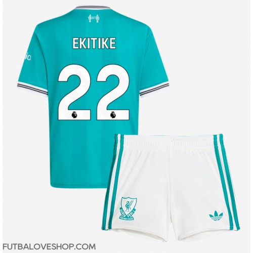 Dres Liverpool Hugo Ekitike #22 Tretina pre deti 2025-26 Krátky Rukáv (+ trenírky)